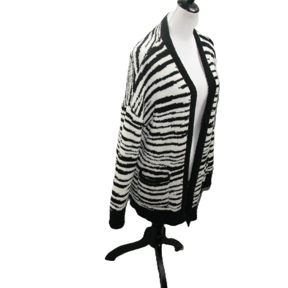 Pol Zebra Print Soft/Comfy Open Front Cardigan Si… - image 5